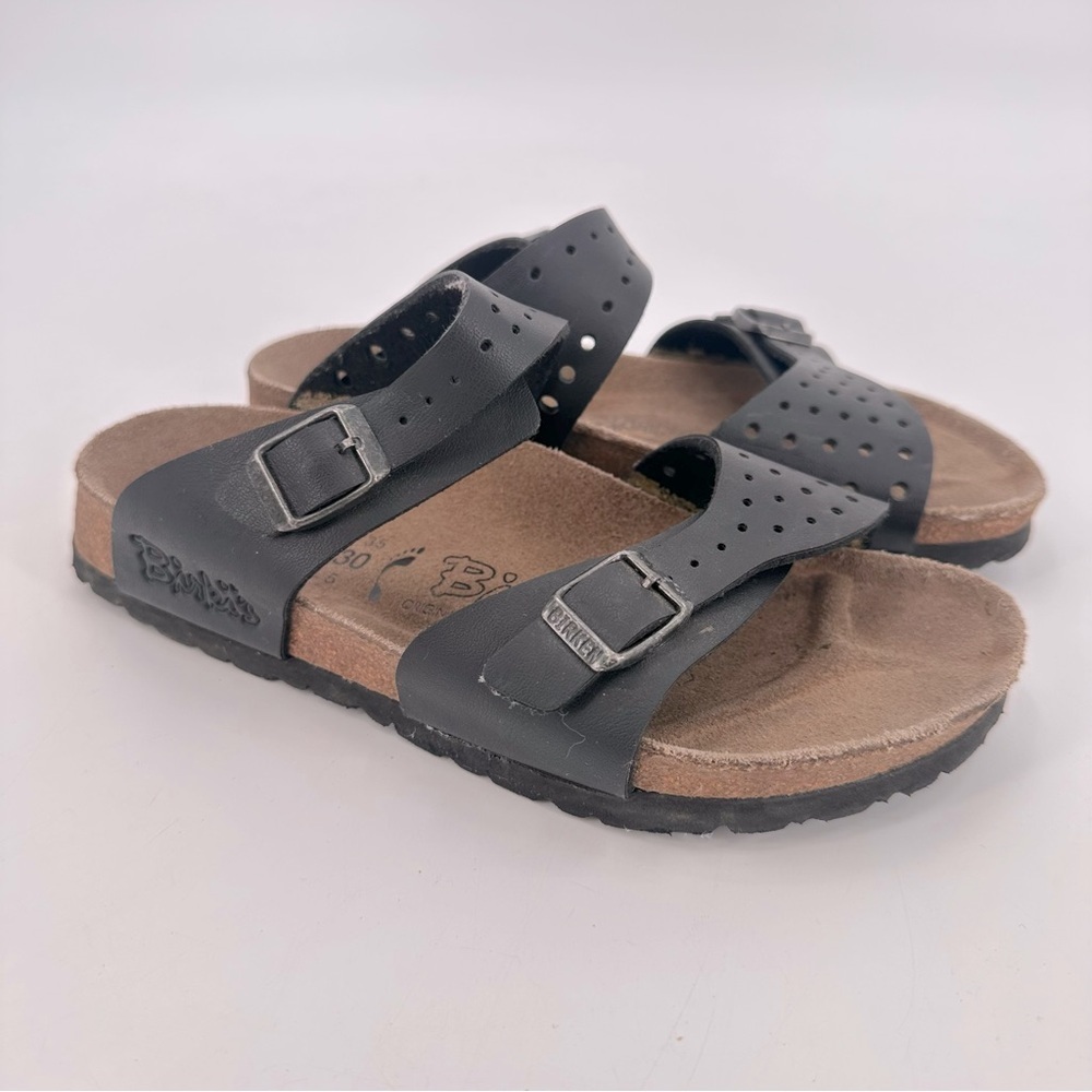 Birkenstock Birki’s Freeport Black Birko-flor Sandals Size 36 FLAWS